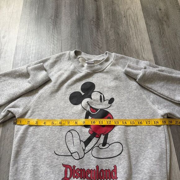Disney Mickey Mouse Crewneck Sweatshirt Gray Unisex Small Disneyland Comfy - Picture 8 of 10